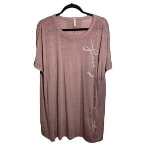 Free People Movement Open Back Tee Small Oversized Boho Beach Cover Up